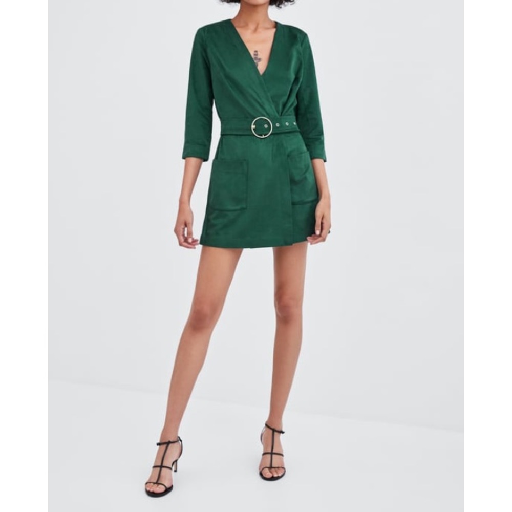 Zara faux suede jumpsuit